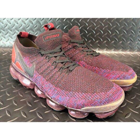 Nike Air VaporMax 942842-006 Flyknit 2 Team Red 2019 Mens sneakers Size 10 - Picture 2 of 8